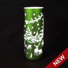 Snowie Santa Green Medium (Battery with Timer) - 18 x 8 cms