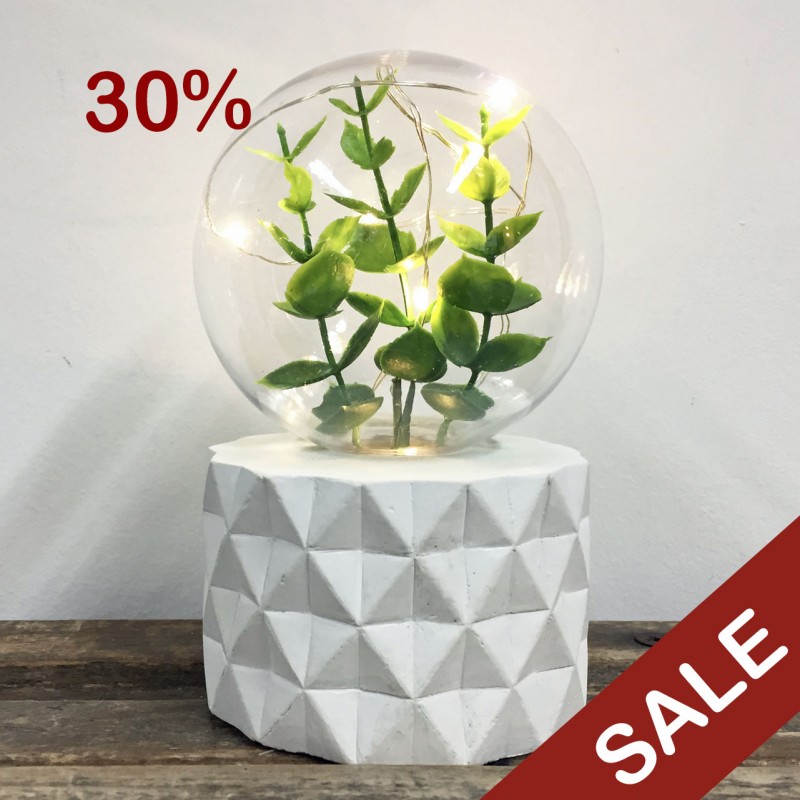 Plant Lamp - Leaf Bulb - Facet Base
